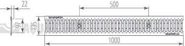 Решетка водоотводная щелевая DN 100 (оцинкованная) арт.31041А
