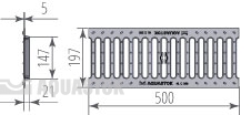 Решетка чугунная щелевая DN 150 арт.31513С