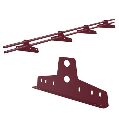 Снегозадержатель трубчатый ЭКОНОМ D-32мм, 3м, 4 опоры, RAL 3005 Красное Вино