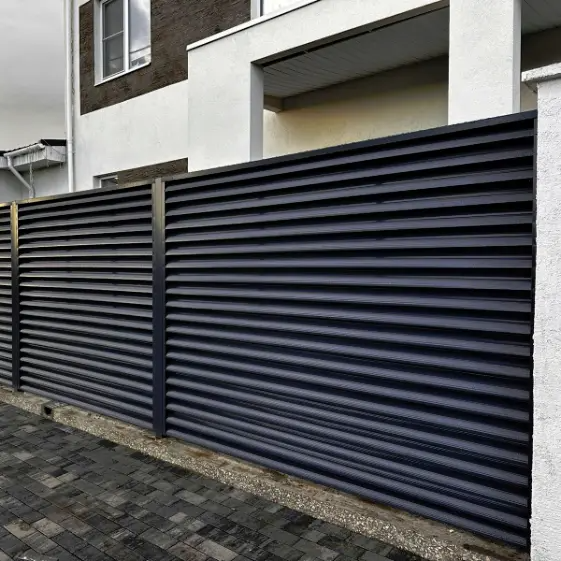 Забор Еврожалюзи RAL9005 Черный полиэстер двусторонний