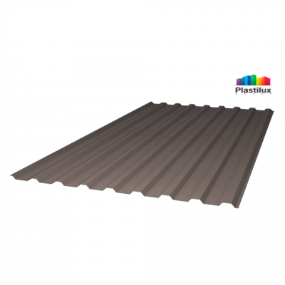 Монолитный профилированный поликарбонат ПЛАСТИЛЮКС-МП-20(У) 1,15*2 м, Бронза-Серый