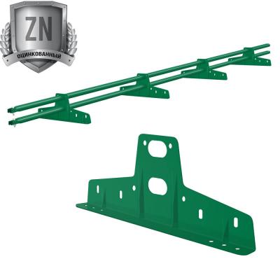 Снегозадержатель D-BORK СТАНДАРТ 45*25, 3м, 4 опоры Зеленая Мята 