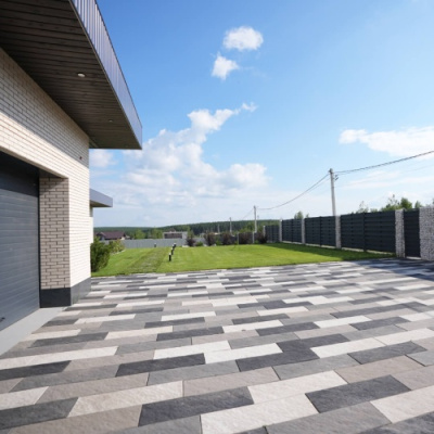 Шаговая плита полимерно-композитная STONE Графитовый Серый 990х330х55мм